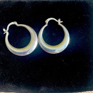 925 sterling silver half hoop earrings.